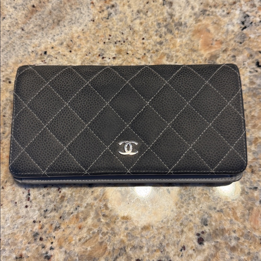 Chanel Quilted Caviar Bi-fold Wallet